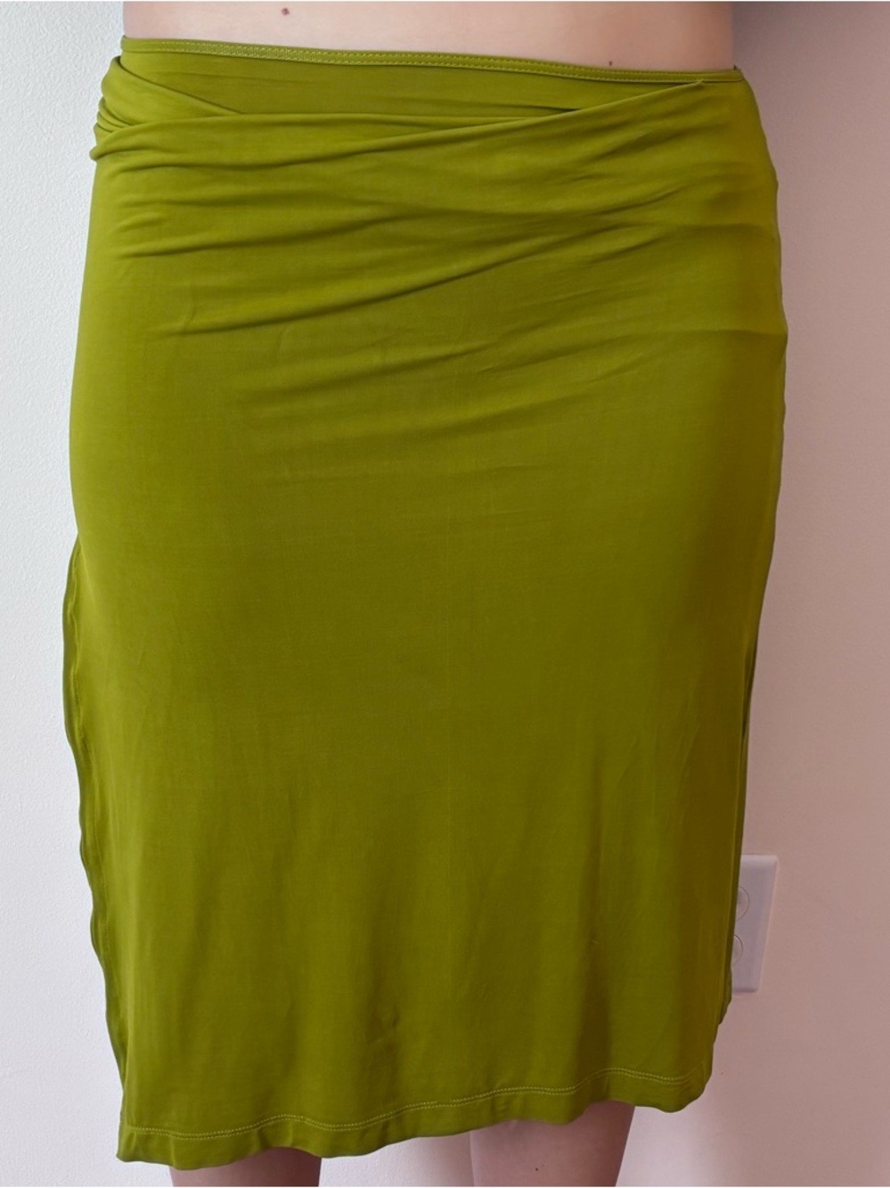 Plein Sud Olive Green Stretch Skirt